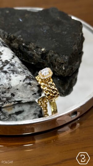 BAGUE HALO PRINCESSE À MAILLONS